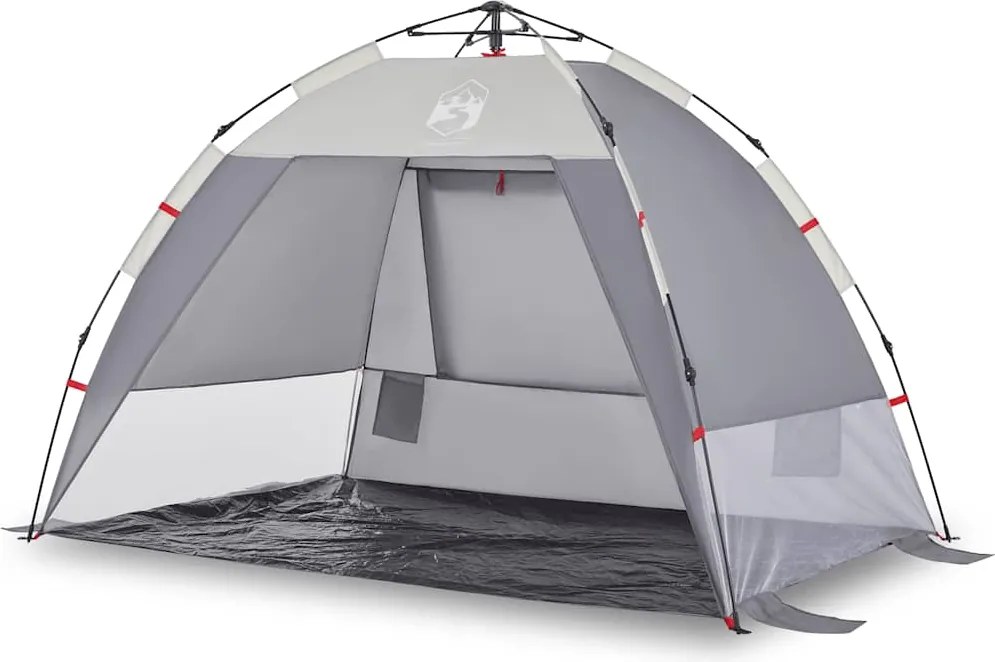 vidaXL Cort camping 2 persoane gri impermeabil setare rapidă
