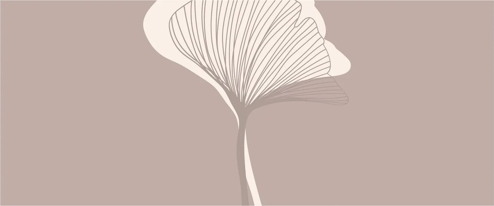 Tablou - Frunze bej N⁰3 (120x50 cm)