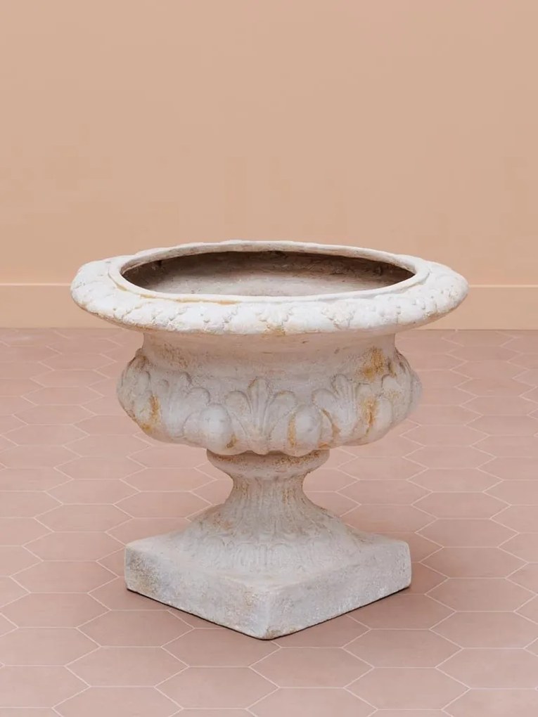 Jardinieră de exterior din oxid de magnesiu și fibră de sticlă, H49 cm, "Florence"