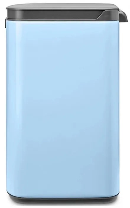 Cos de gunoi Brabantia Bo Small 1006631, 7 L, Deschidere lina si silențioasa, Baza antiderapanta, Albastru deschis