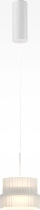 Lustra, Pendul LED cu sticla canelata Scala alb