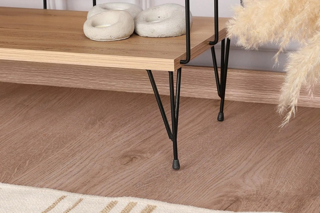Comoda TV Eze, Crem - Alb - Maro - Gri, 120 x 45 x 30 cm