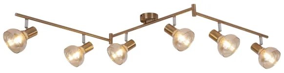 Rabalux 5553 - Lampă spot HOLLY 6xE14/40W/230V auriu