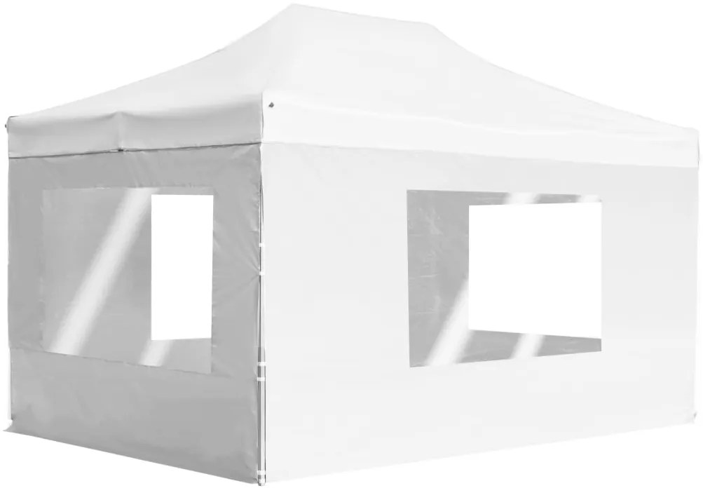 vidaXL Cort de petrecere pliabil cu pereți, alb, 4,5 x 3 m, aluminiu