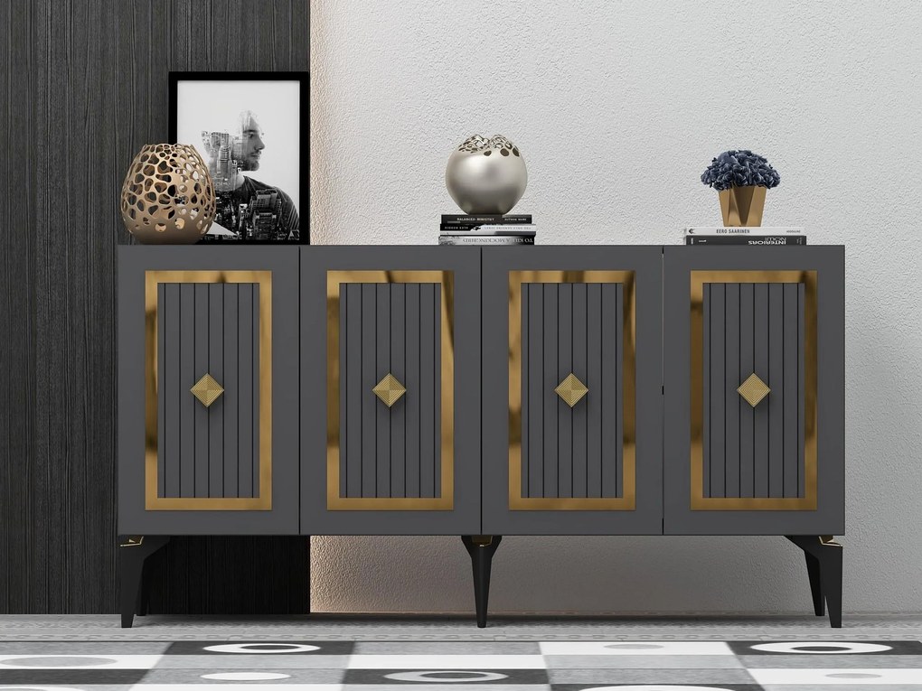 Dulap Kutevi (antracit + auriu) . 1093457
