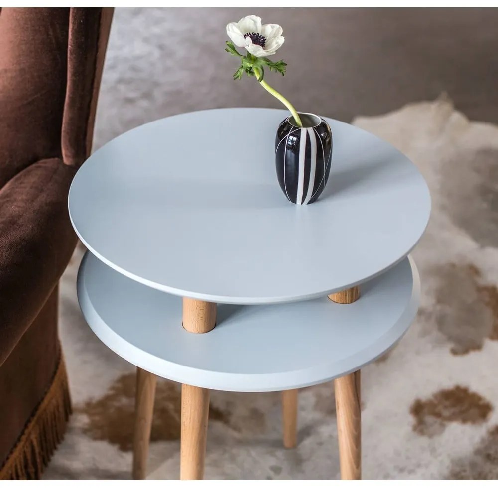 Măsuță auxiliară Ragaba UFO, Ø 45 cm, gri închis