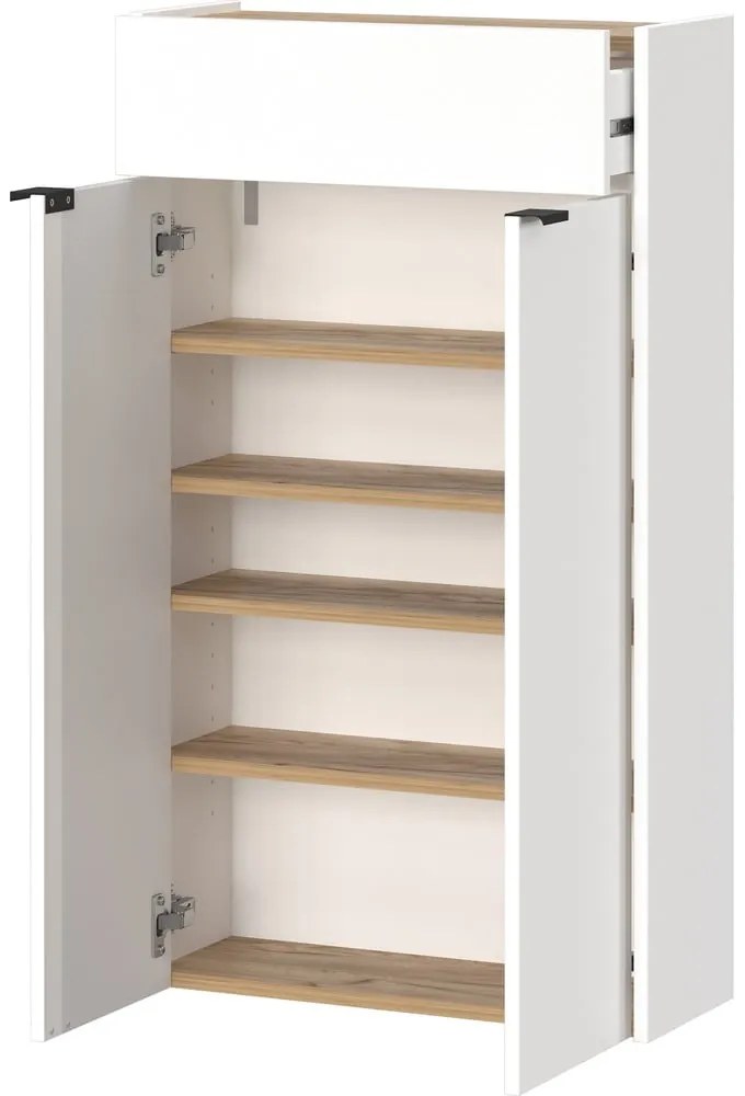 Dulap alb cu aspect de lemn de stejar 56x97x22 cm Ameca – Germania