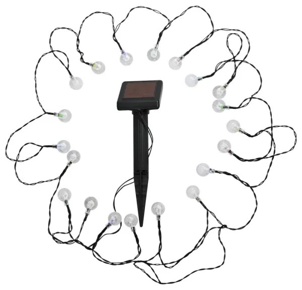 LED RGB lampă solară 20xLED/1,2V 300 mAh IP44