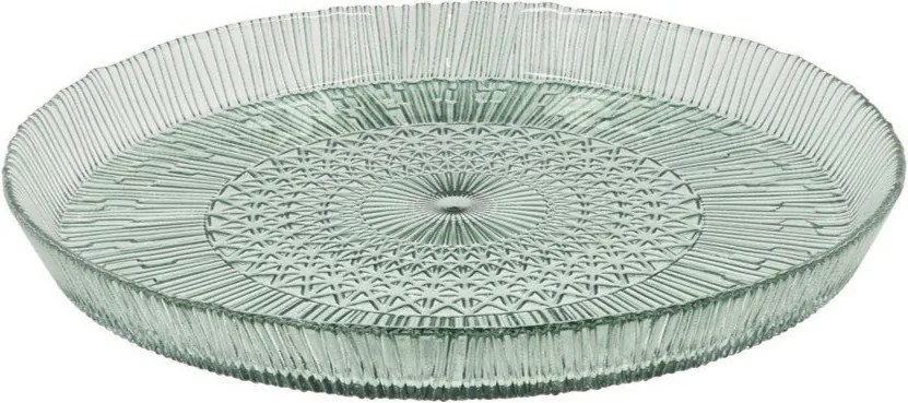 Platou verde din sticlă ø 30 cm Kusintha – Bitz