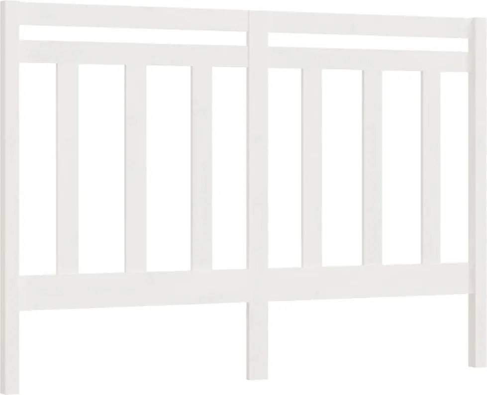 vidaXL Tăblie de pat, alb, 141x4x100 cm, lemn masiv de pin