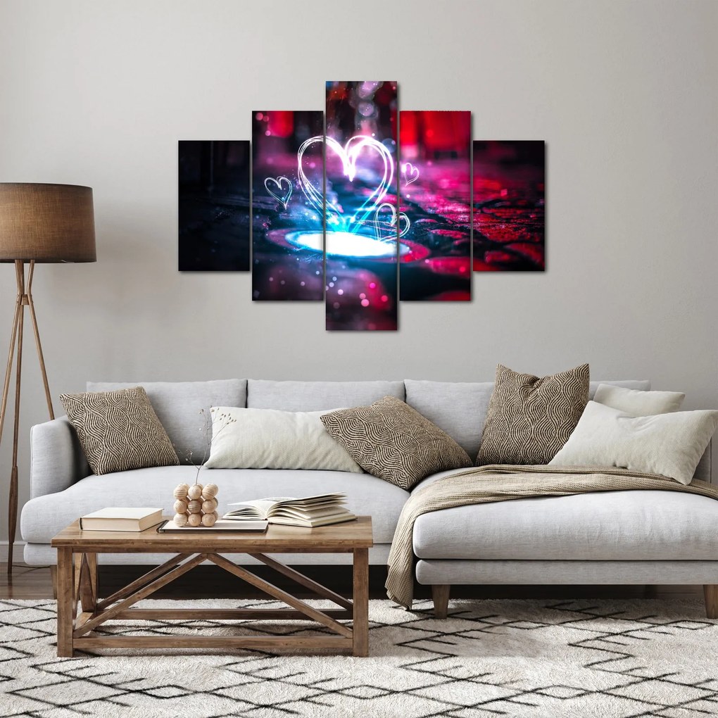 Tablou cu inima iluminată (150x105 cm)