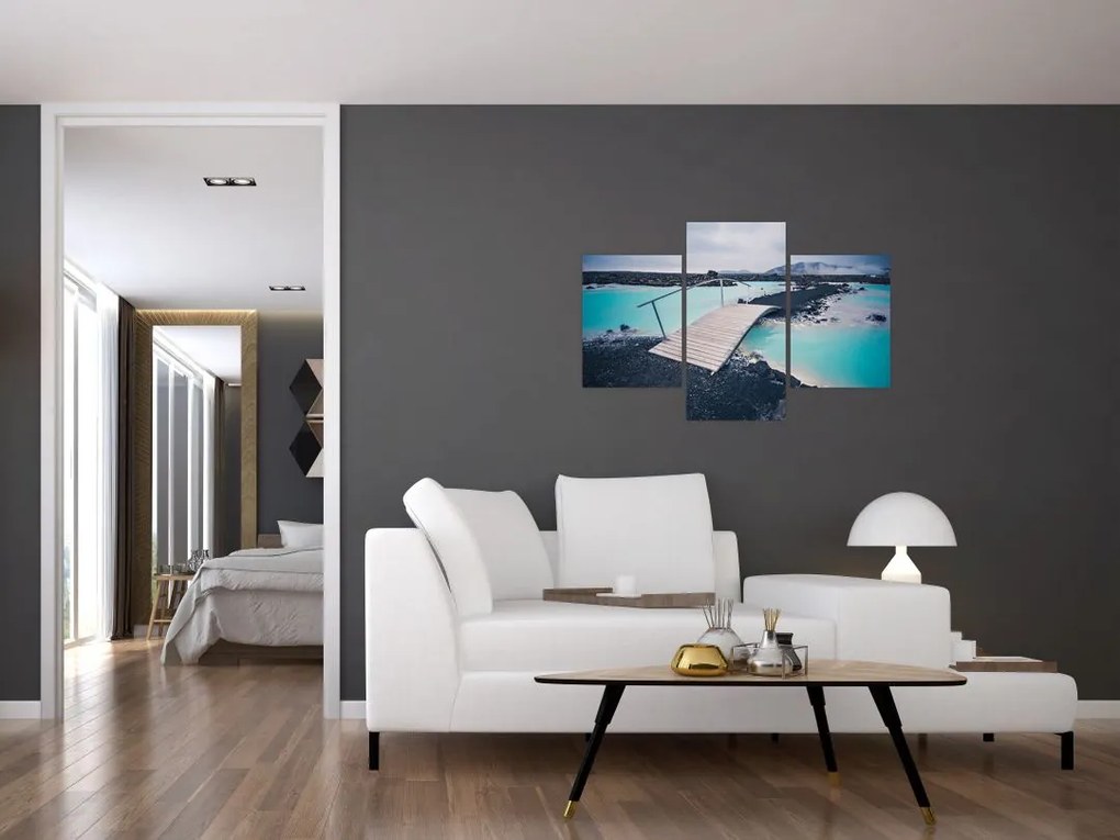 Tablou cu pod din lemn (90x60 cm)