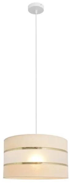 Lustră pe cablu HELEN 1xE27/15W/230V d. 35 cm crem/aurie