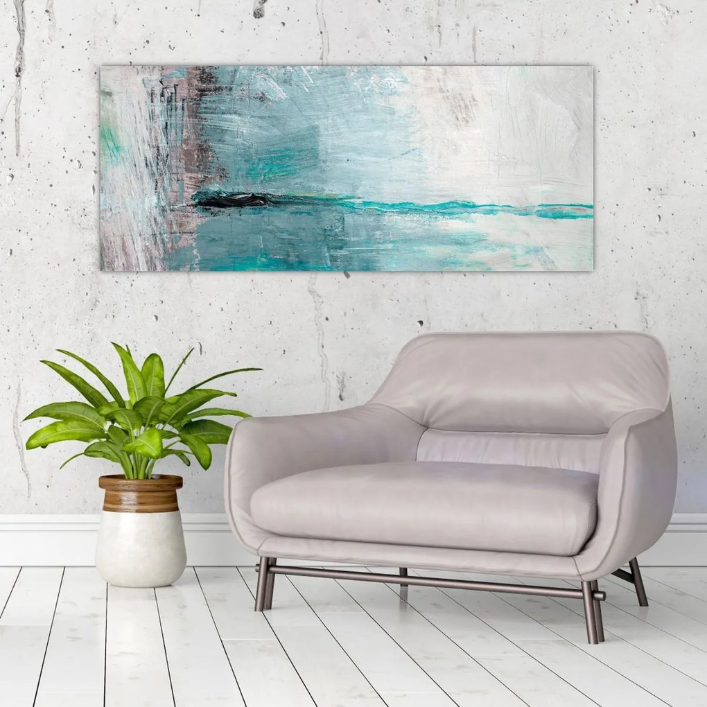 Tablou - pictură abstractă în ulei (120x50 cm)