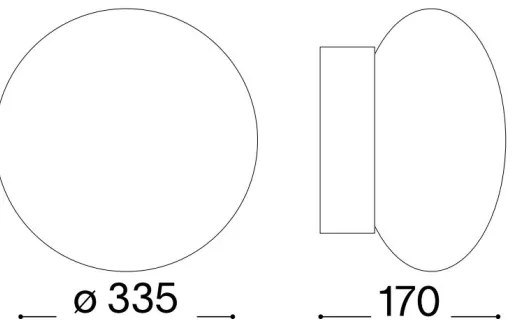 Plafonieră pentru baie Ideal Lux BUBBLE 1xE27/60W/230V d. 33,5 cm IP44 alb