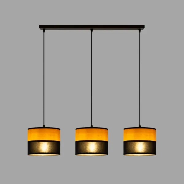 Lustră pe cablu ALBA 3xE27/15W/230V negru/maro