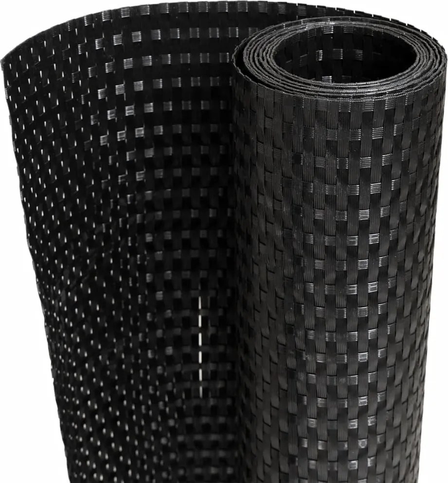 vidaXL Paravane pentru balcon, 10 buc., negru, 255x19 cm, poliratan