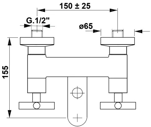 Sapho - Baterie pentru cadă AXIA crom lucios