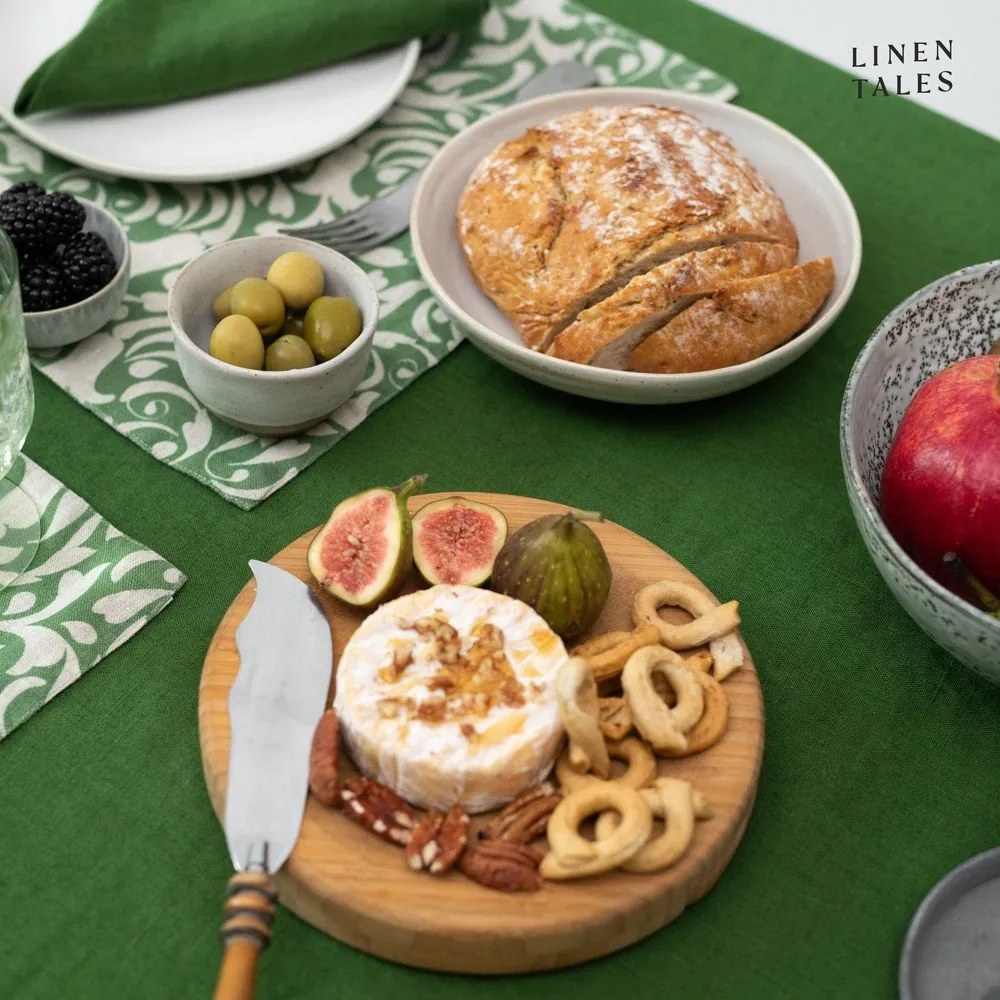 Față de masă din in 140x250 cm True Green – Linen Tales