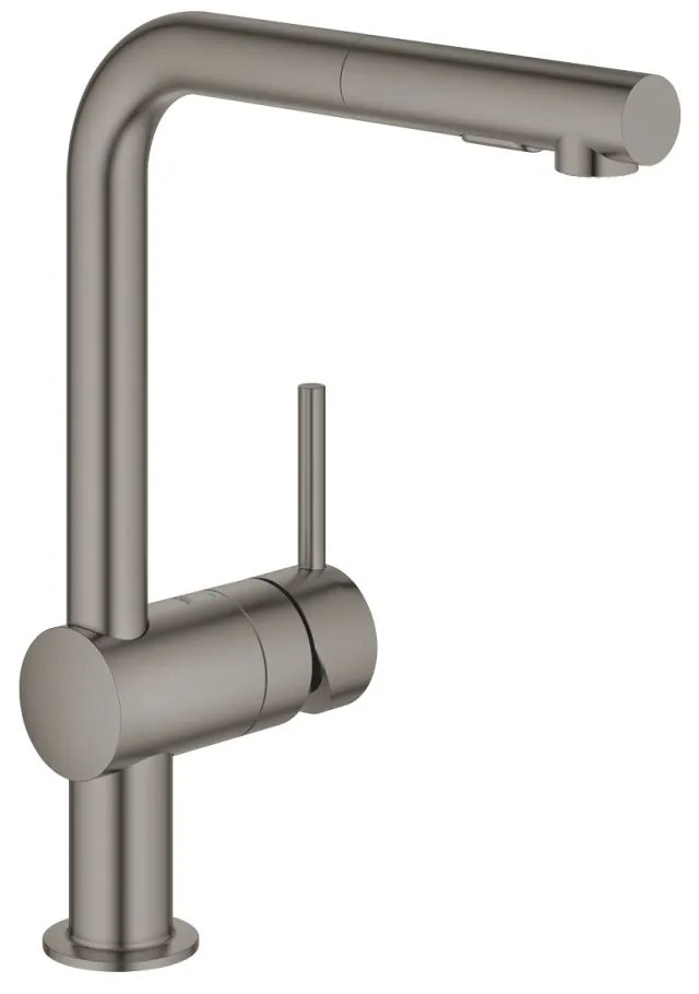 Baterie chiuveta cu dus extensibil, Brushed Hard Graphite