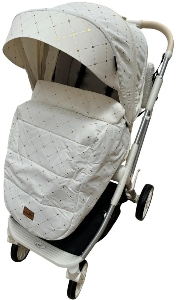 Carucior 2 in 1 pentru copii Usor si Compact - Pliabil, Sistem de absorbtie a socurilor, Scaun Reversibil - Alb - CPC-58-alb