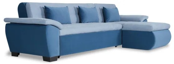 Coltar Extensibil Dreapta Novara, Albastru, 309 x 172 x 90 Cm