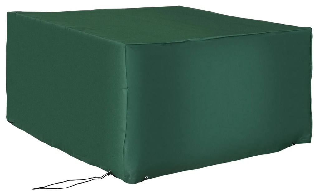 Husă de protecție rezistentă la intemperii Outsunny pentru mobilier de grădină din material Oxford, Verde, 135x135x75cm | Aosom Romania