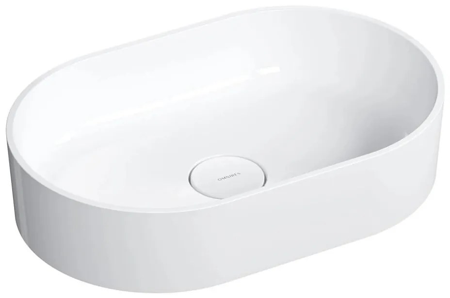 OMNIRES OVOUNBP - Lavoar pe blat OVO 55x36 cm dolomit alb lucios