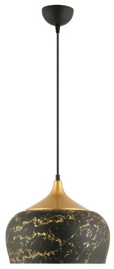Lustră MONZA suspendată cu cablu 1xE27/40W/230V Ø 30 cm negru/bronz
