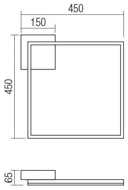 Redo 01-1638 - Plafonieră LED dimmabilă KLEE, 30 W, 230 V, 45 x 45 cm, alb
