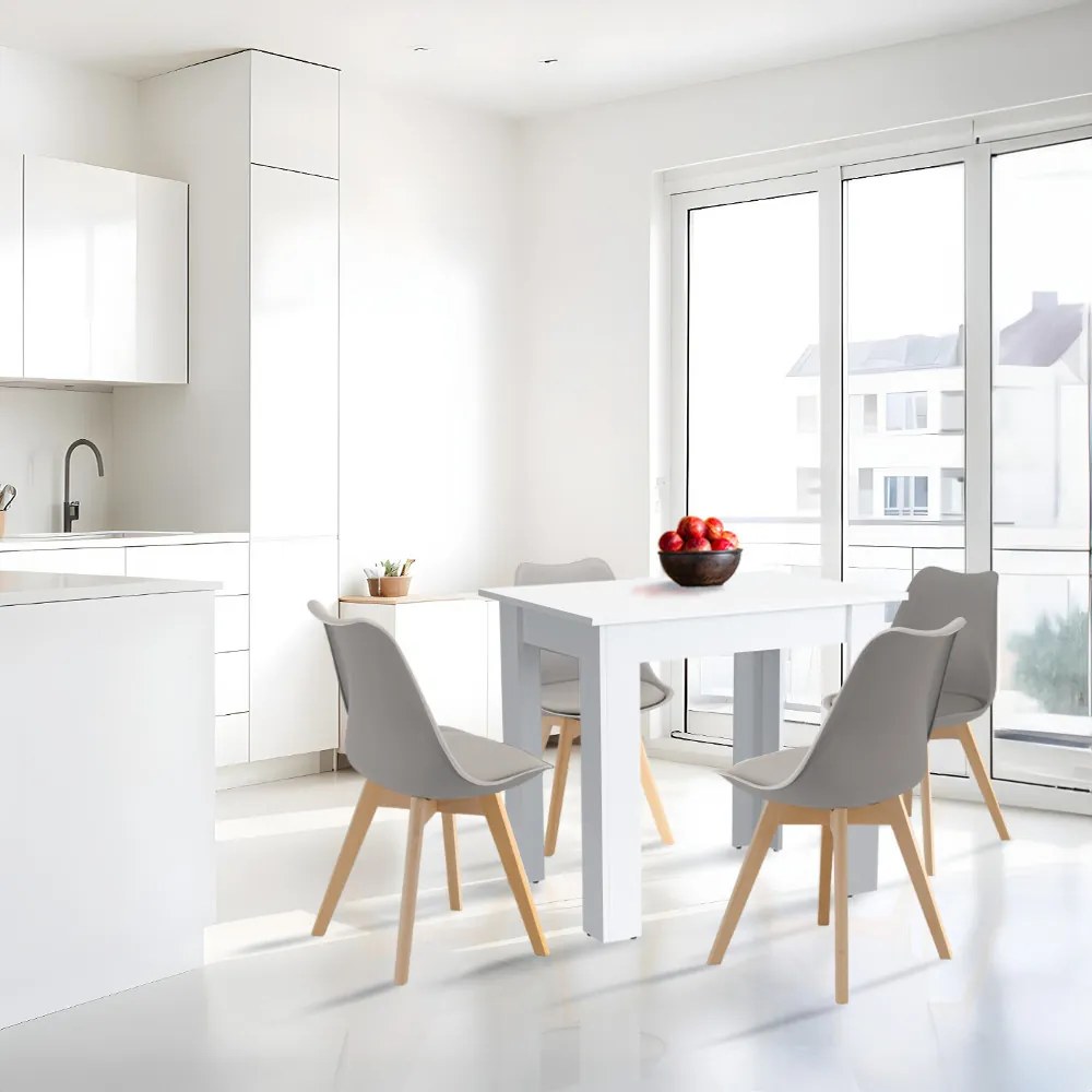 Set de masă Amina 4+1 gri-alb