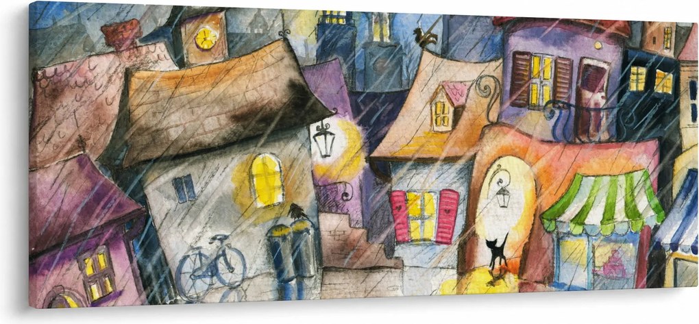 Tablou - Oraș western (120x50 cm)