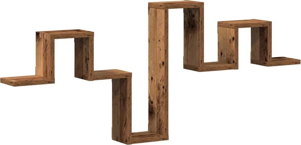 vidaXL Raft de perete Pe perete Lemn vechi 104.5 x 43 x 10 cm