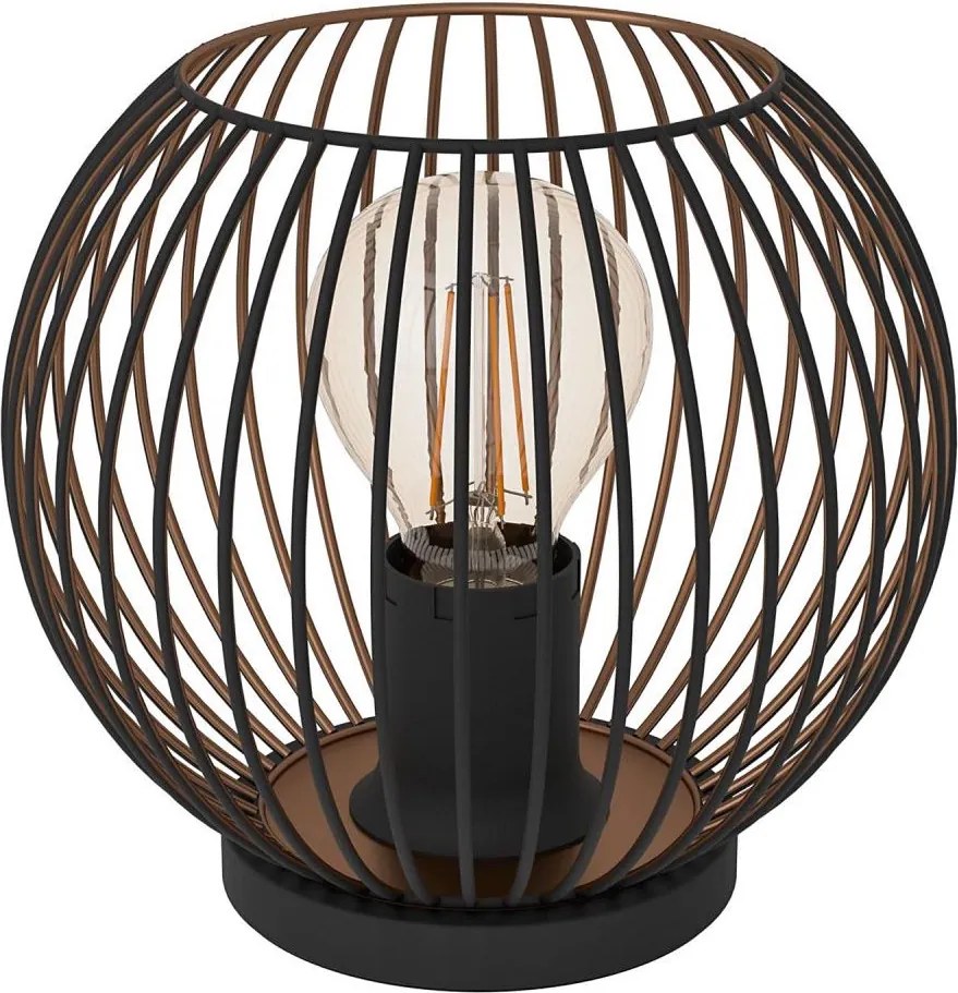 Eglo 901872 - Lampă de masă ALMANZORA 1xE27/60W/230V neagră