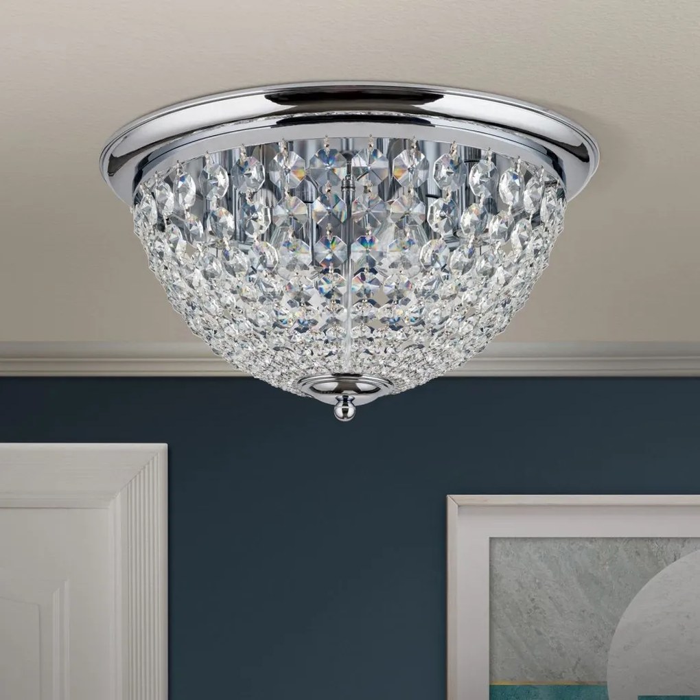 Plafoniera cristal Asfour design elegant lux PLAFOND D-47cm crom