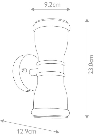 Aplică LED de exterior MALVERN 2xGU10/7W/230V IP44 Elstead GZH-MALV