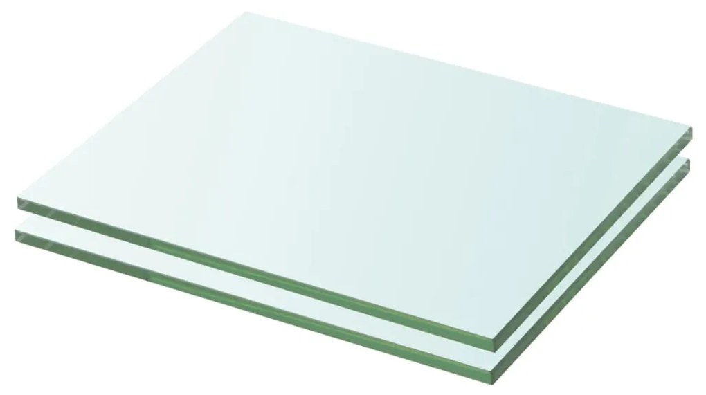 vidaXL Rafturi, 2 buc., 20 x 20 cm, panouri sticlă transparentă