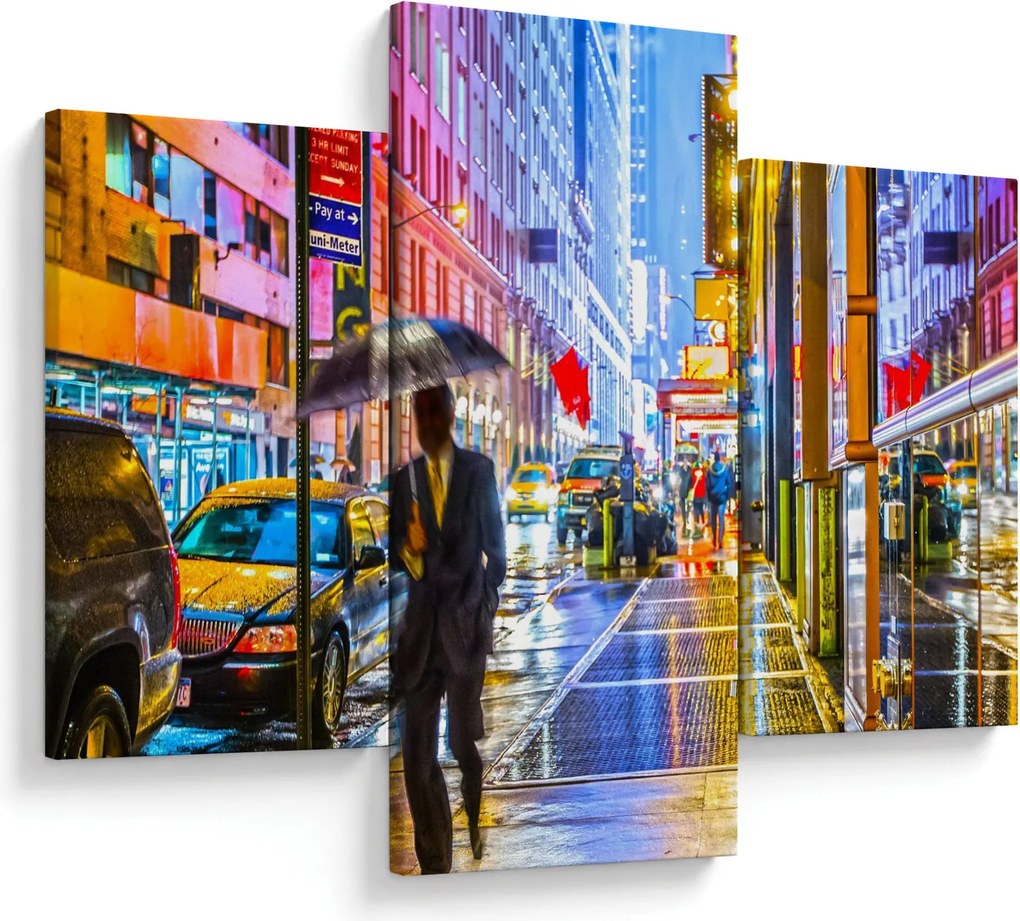 Tablou - Oraș în lumina neoanelor (90x60 cm)
