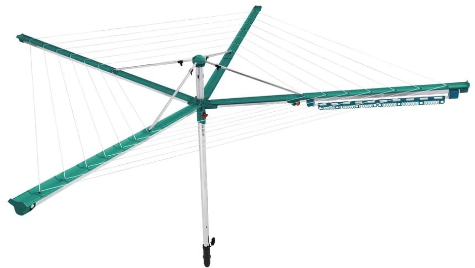 Uscător de rufe argintiu pentru grădină 60 m Linomatic 600 Deluxe Cover – LEIFHEIT