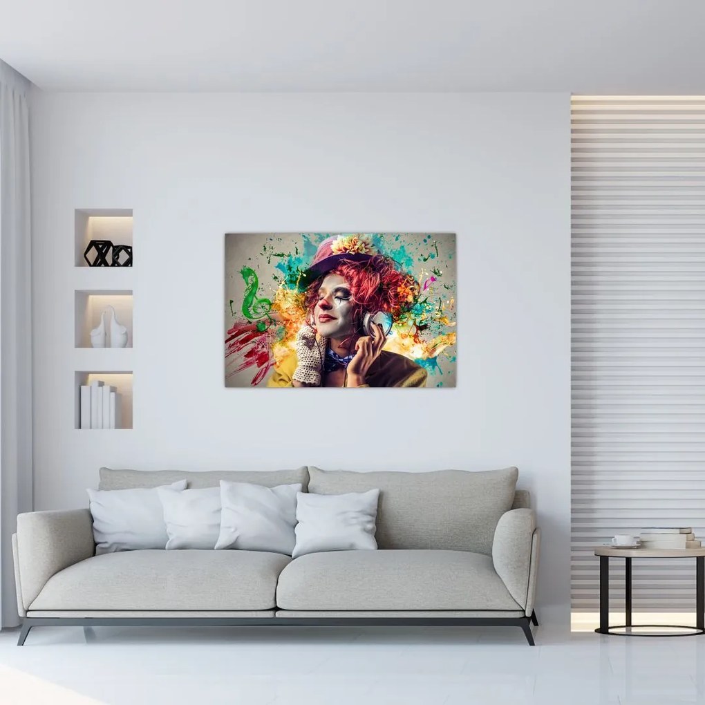 Tablou - Artista cu căști (90x60 cm)