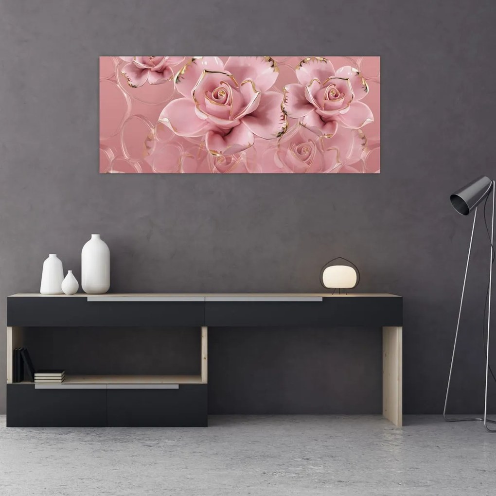 Tablou - Decor floral (120x50 cm)