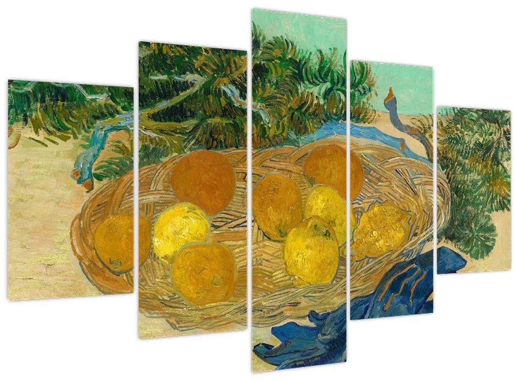 Tablou - Vincent van Gogh, Still Life of  Oranges and Lemons with  Blue Gloves, reproducere (150x105 cm)