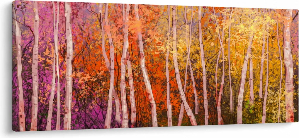 Tablou - Pădurea colorată (120x50 cm)