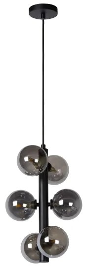 Lustră pe cablu Lucide 45474/06/30 TYCHO 6xG9/28W/230V negru