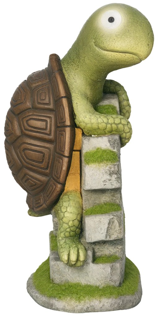 Outsunny Figurină de Grădină "Broască Țestoasă Mică", Decorațiune de Grădină, rezistentă la intemperii, inclusiv lumină solară | Aosom Romania