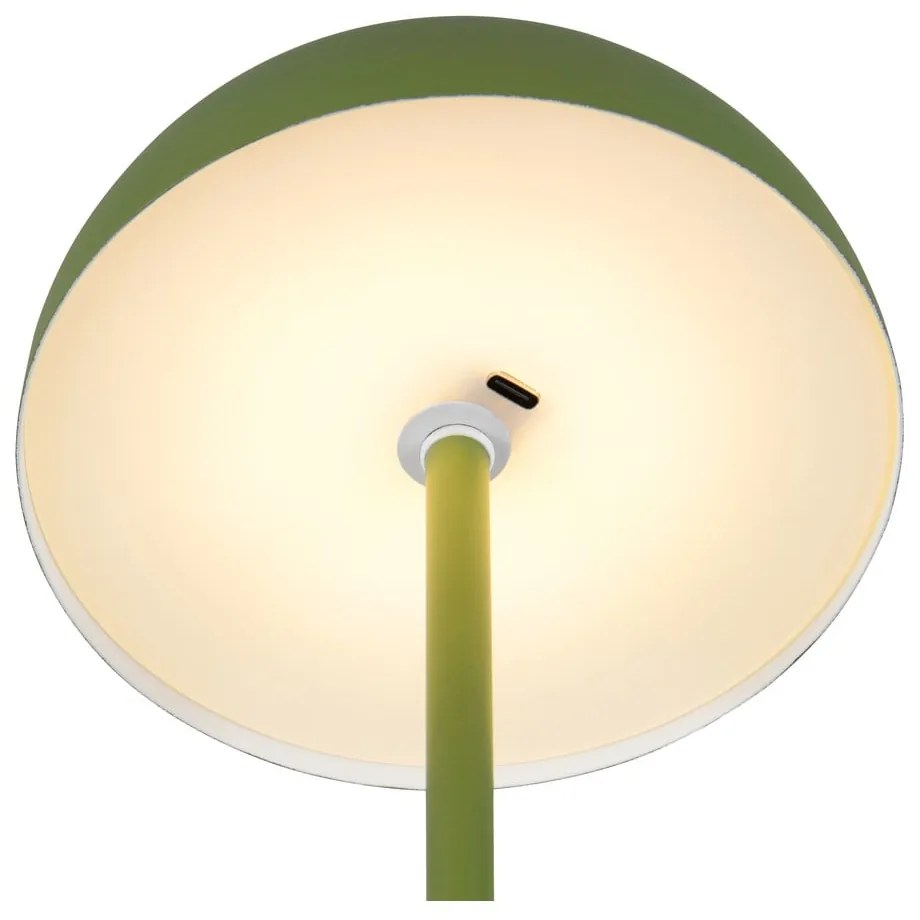 Veioză verde LED cu abajur din metal (înălțime 21 cm) Munoz – Reality