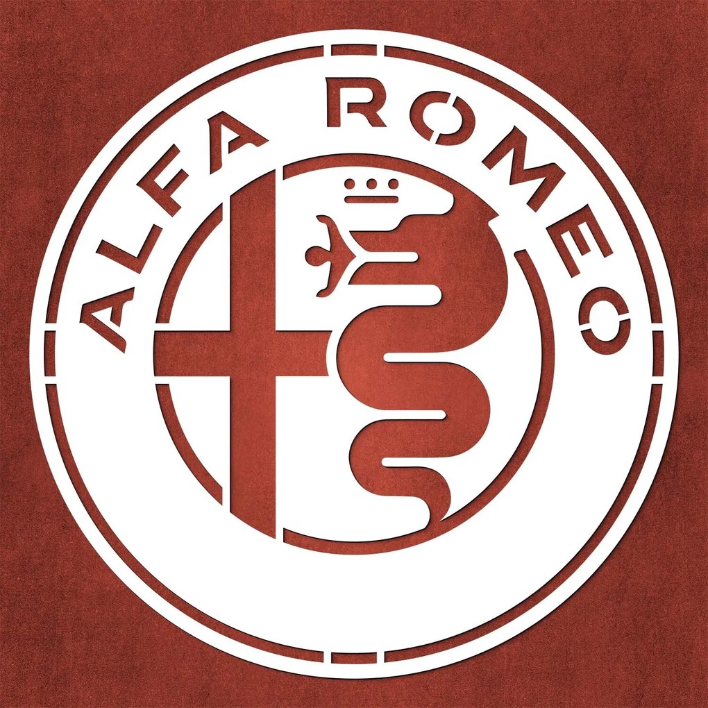DUBLEZ | Sigla din lemn pentru perete - Alfa Romeo