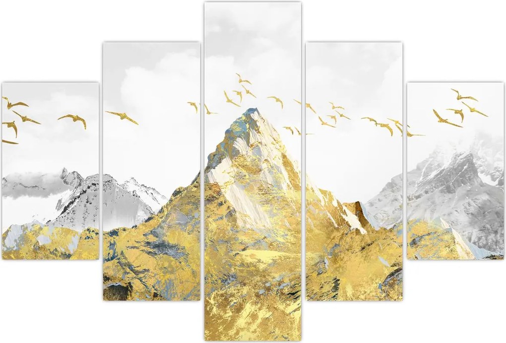Tablou - Munte auriu (150x105 cm)