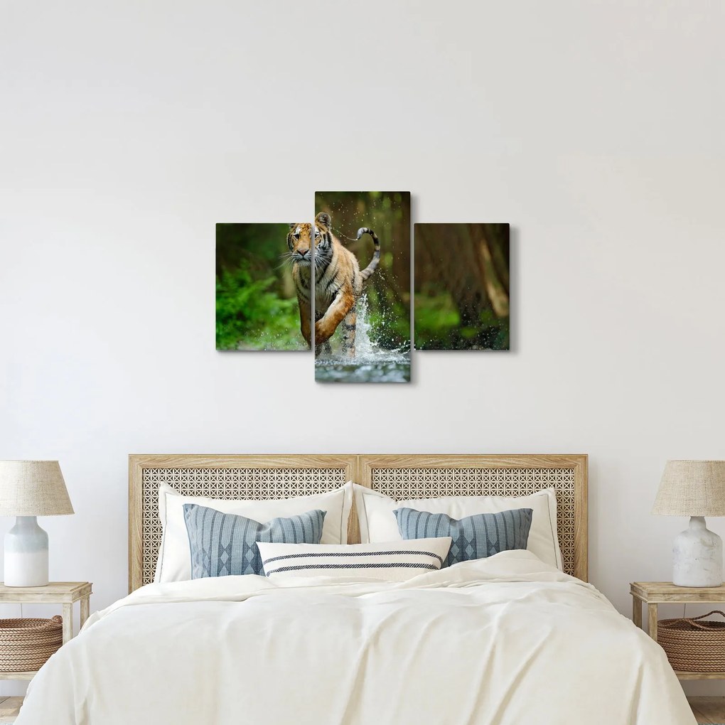 Tablou cu trigrul fugind (90x60 cm)