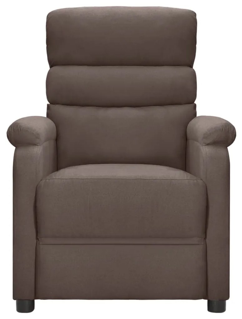 321224 vidaXL Fotoliu rabatabil, gri taupe, material textil